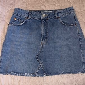 Top shop moto Jean skirt